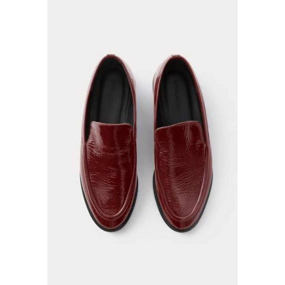 RACHEL COMEY - Burgundy Patent Leather Merriden Loafer - 37 Brand New With Box